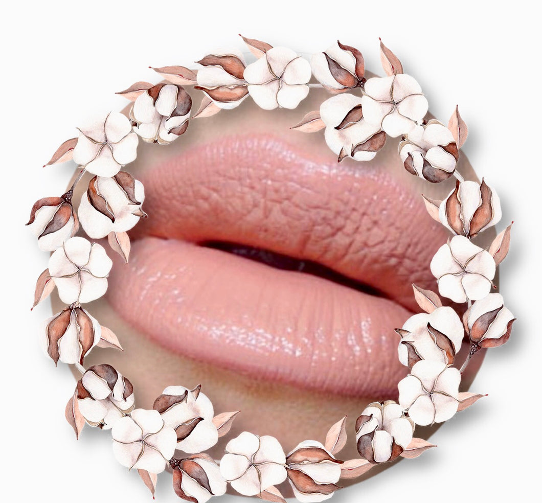 soft pinky peachy lip gloss/ lip stick from Allyson Rubin cosmetics